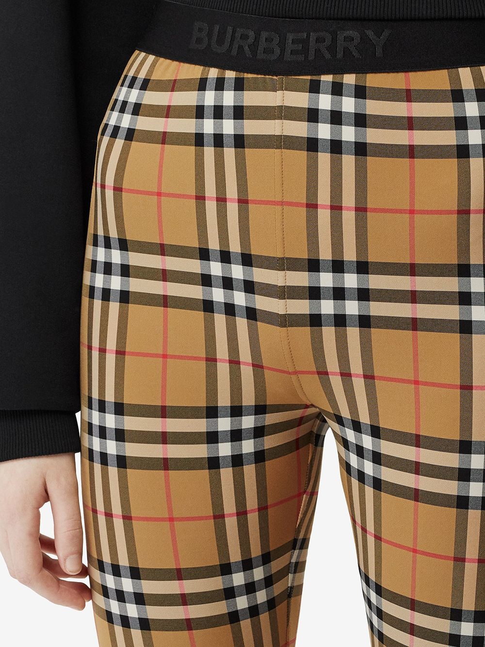 Vintage check logo leggings - 5