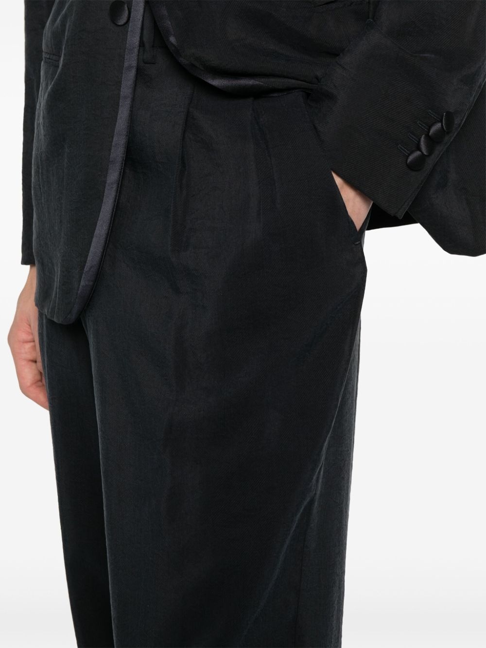 pleat-detail trousers - 5