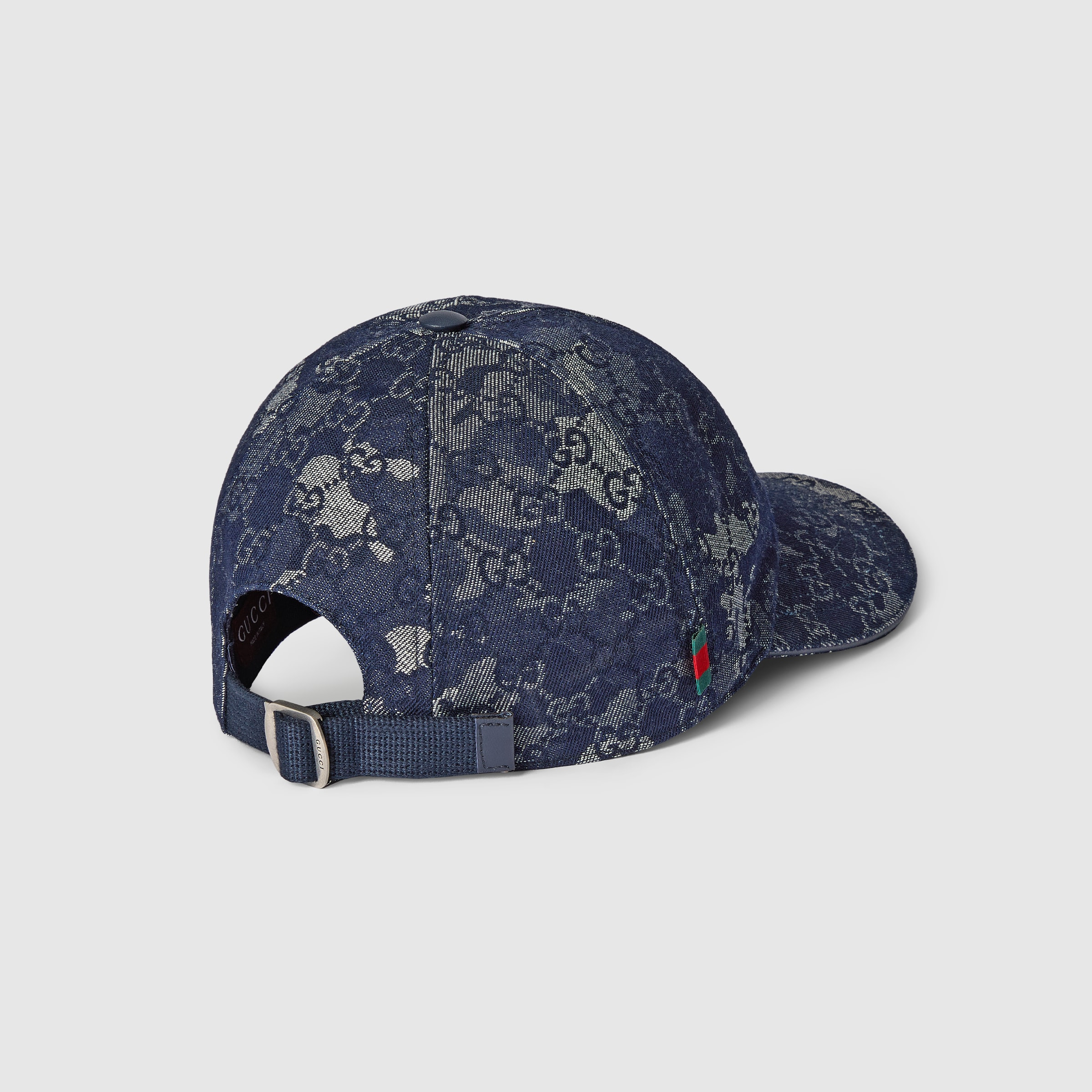 GG denim baseball hat with Web - 5