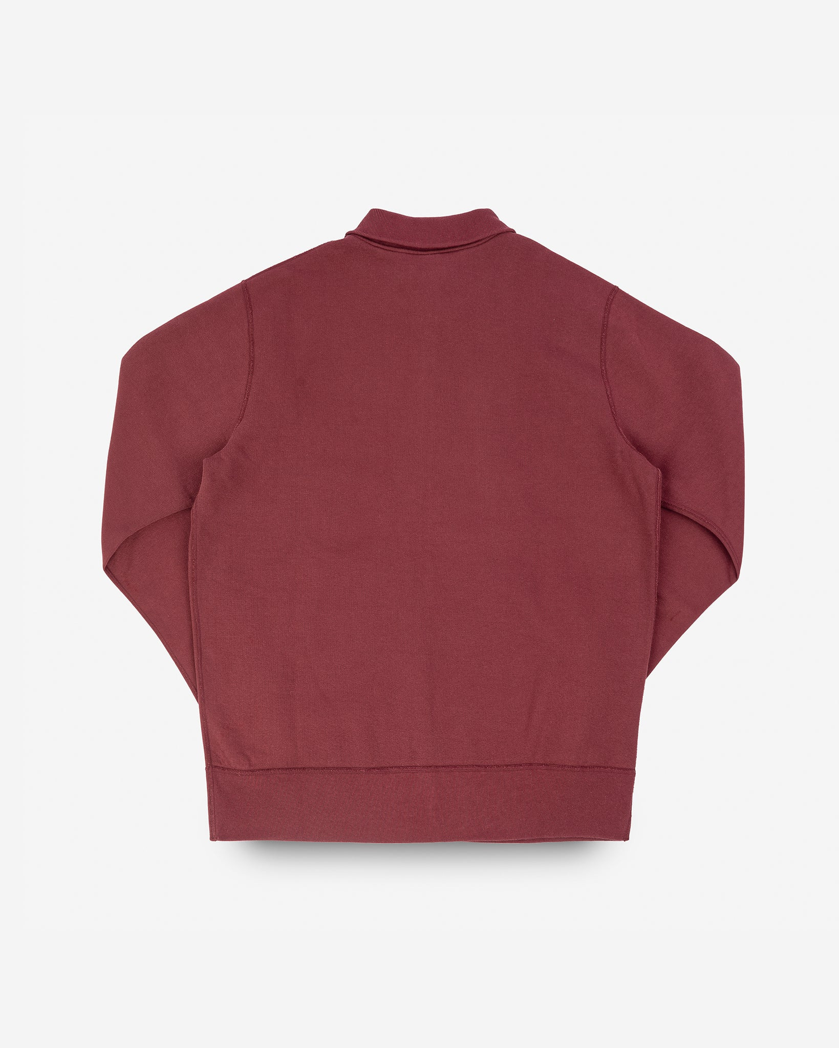 IHSW-11-BUR 14oz Ultra Heavyweight Loopwheel Cotton Zip Up Sweater - Burgundy - 5
