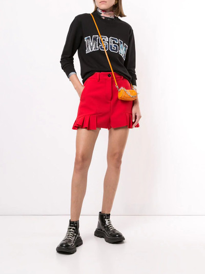 MSGM frill trim shorts outlook