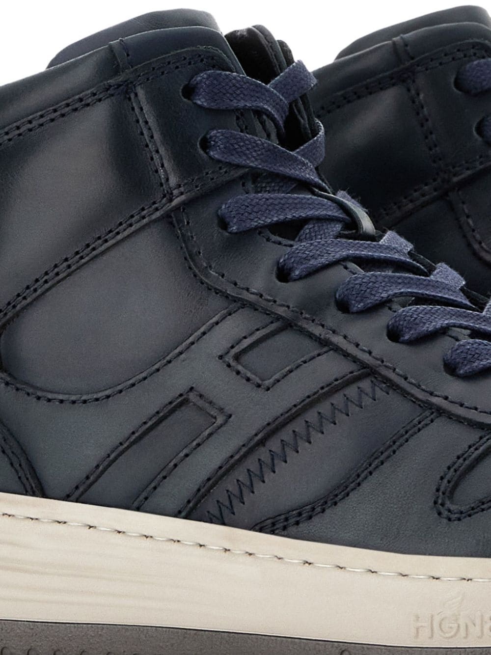 H630 logo-patch leather sneakers - 6