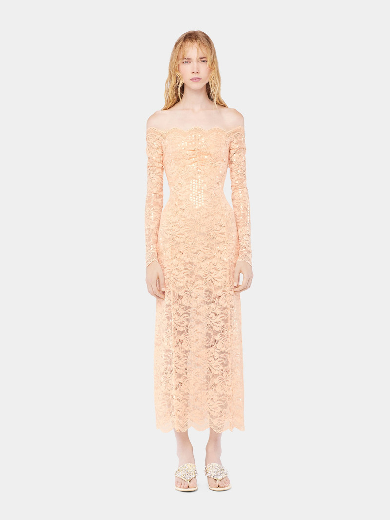rabanne MIDI LACE DRESS WITH SEQUINS EMBROIDERIES outlook