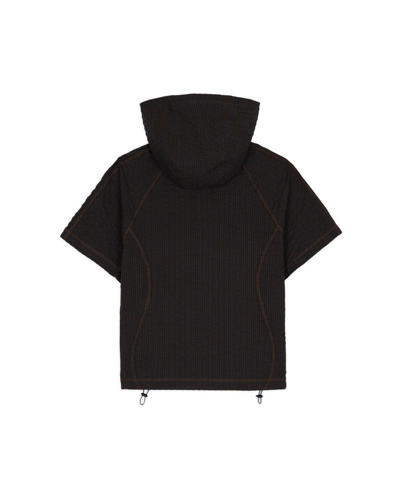 BRAIN DEAD Gingham Hooded Top - Black outlook