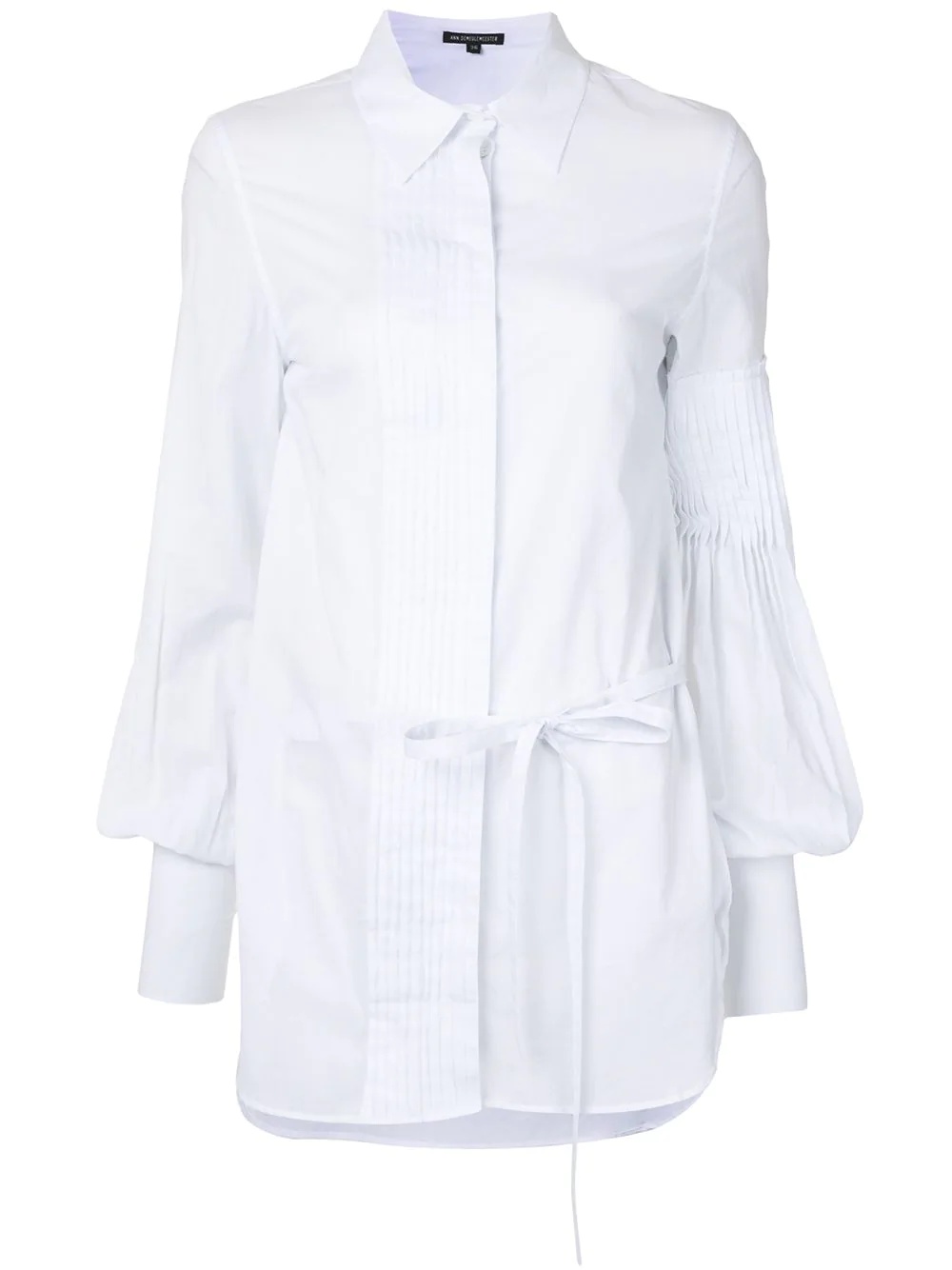 asymmetric side-tie shirt  - 1