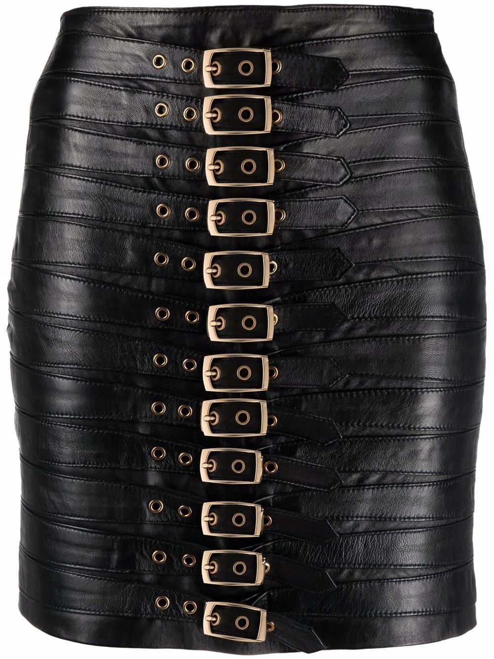 buckle-detail mini skirt - 1