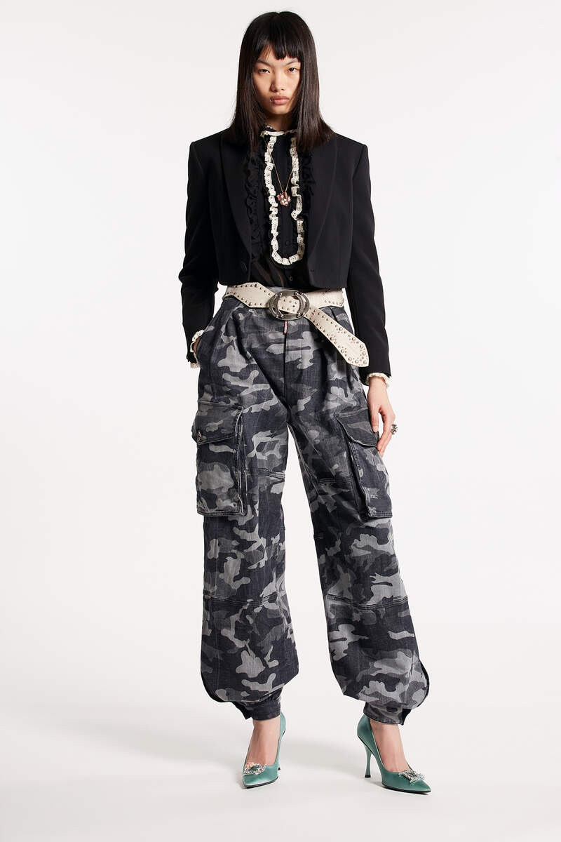 GREY CAMO WASH CARGO PANTS 3