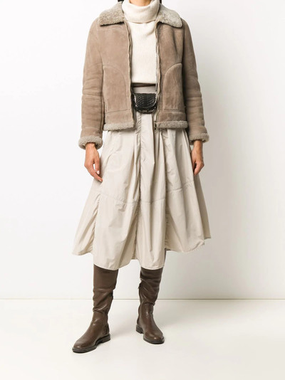 Brunello Cucinelli puff pleated skirt outlook