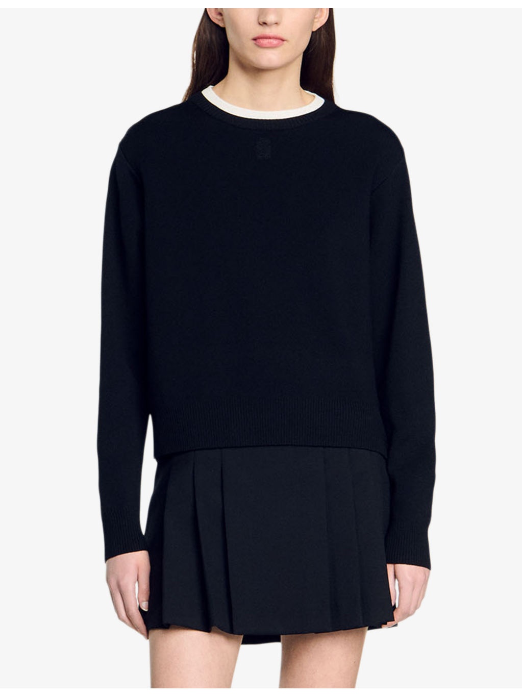 Contrast-trim knitted jumper - 3