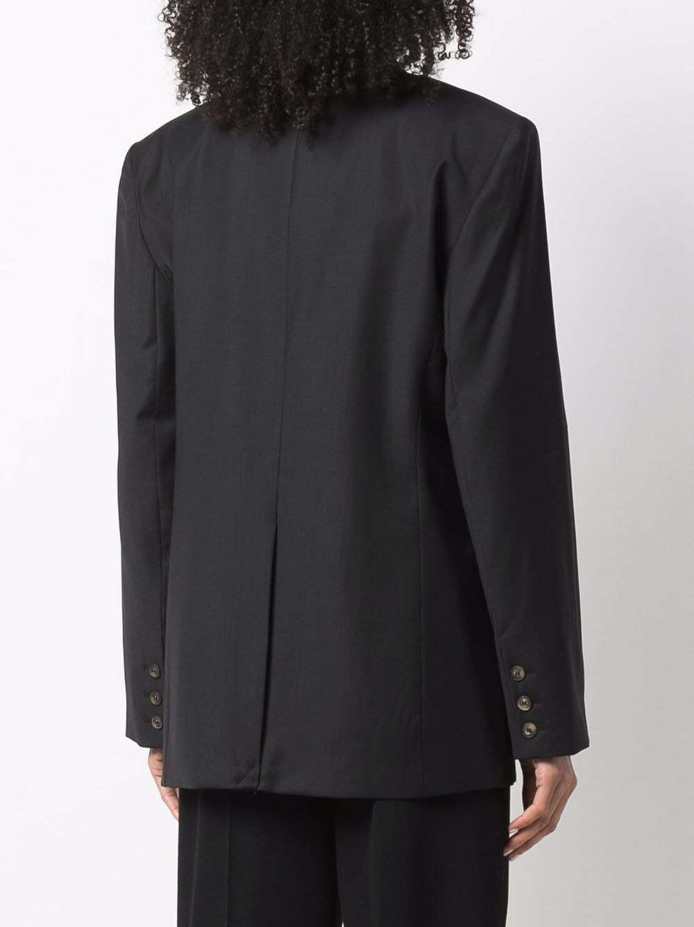 single-breasted wool blazer - 4