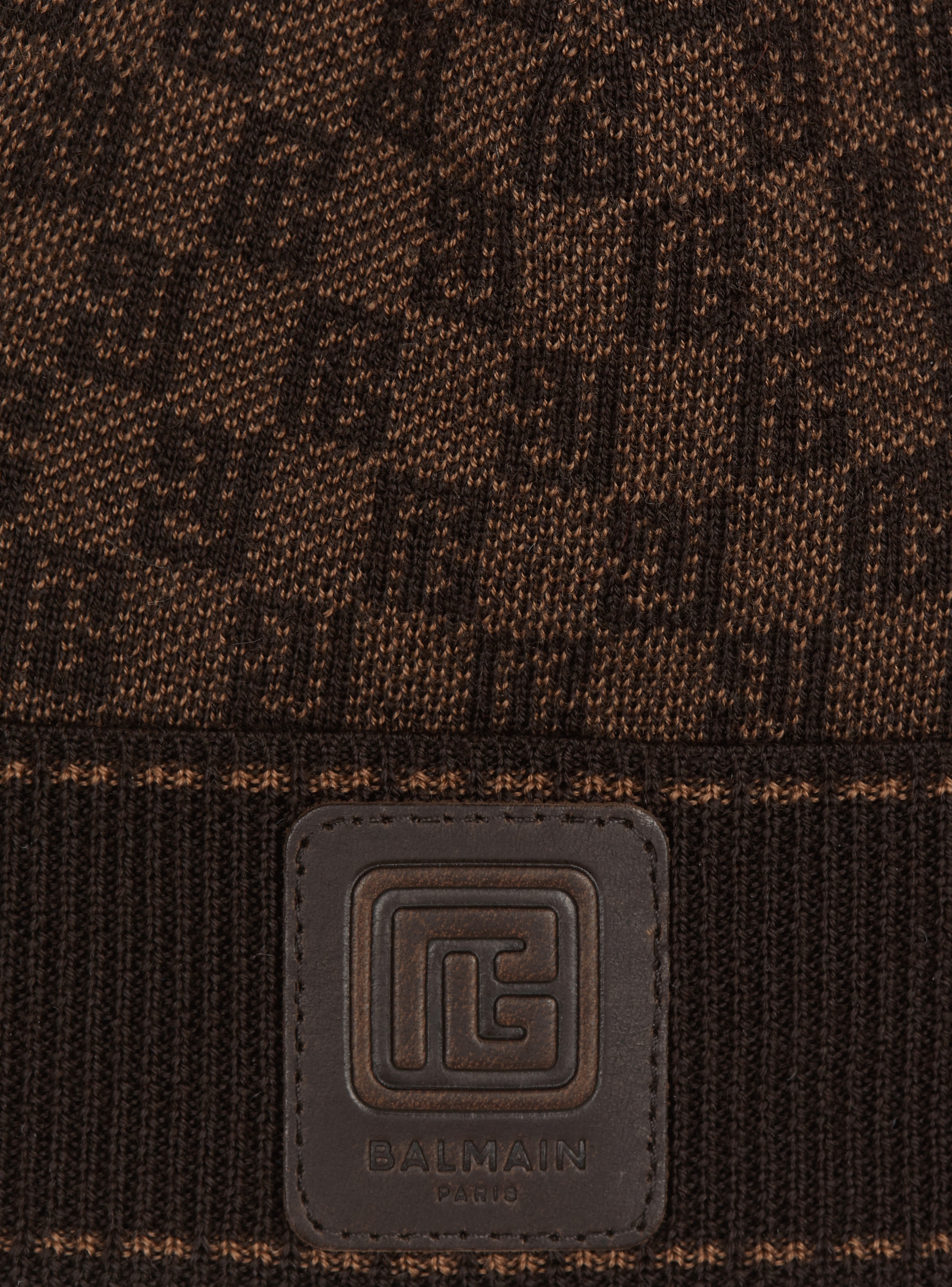 Monogrammed jacquard beanie - 3