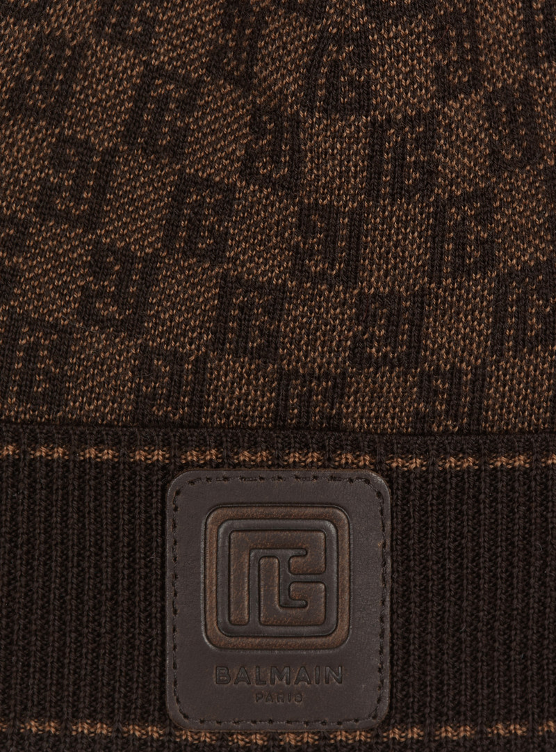 Monogrammed jacquard beanie 3