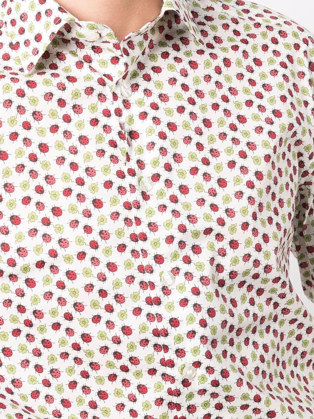 ladybug print cotton-blend shirt - 5