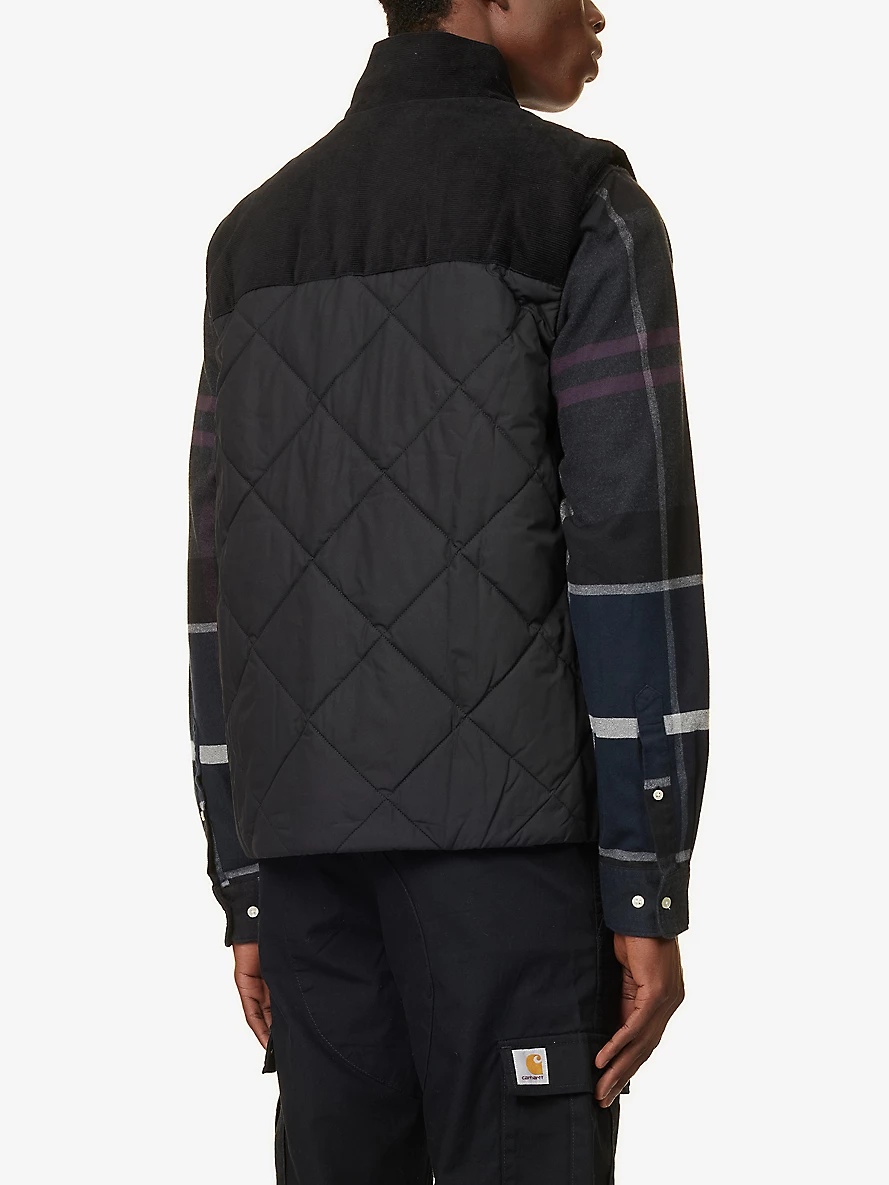 Funnel-neck quilted regular-fit shell gilet - 4