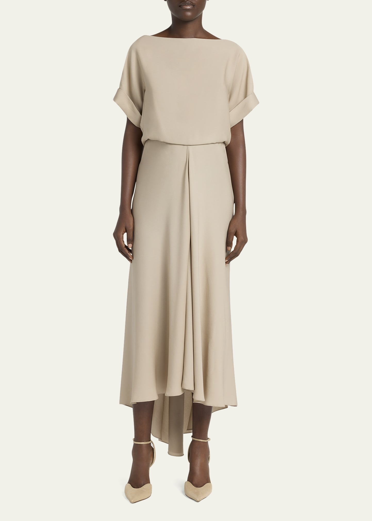 Triple Silk Georgette Hi-Low Gown - 2