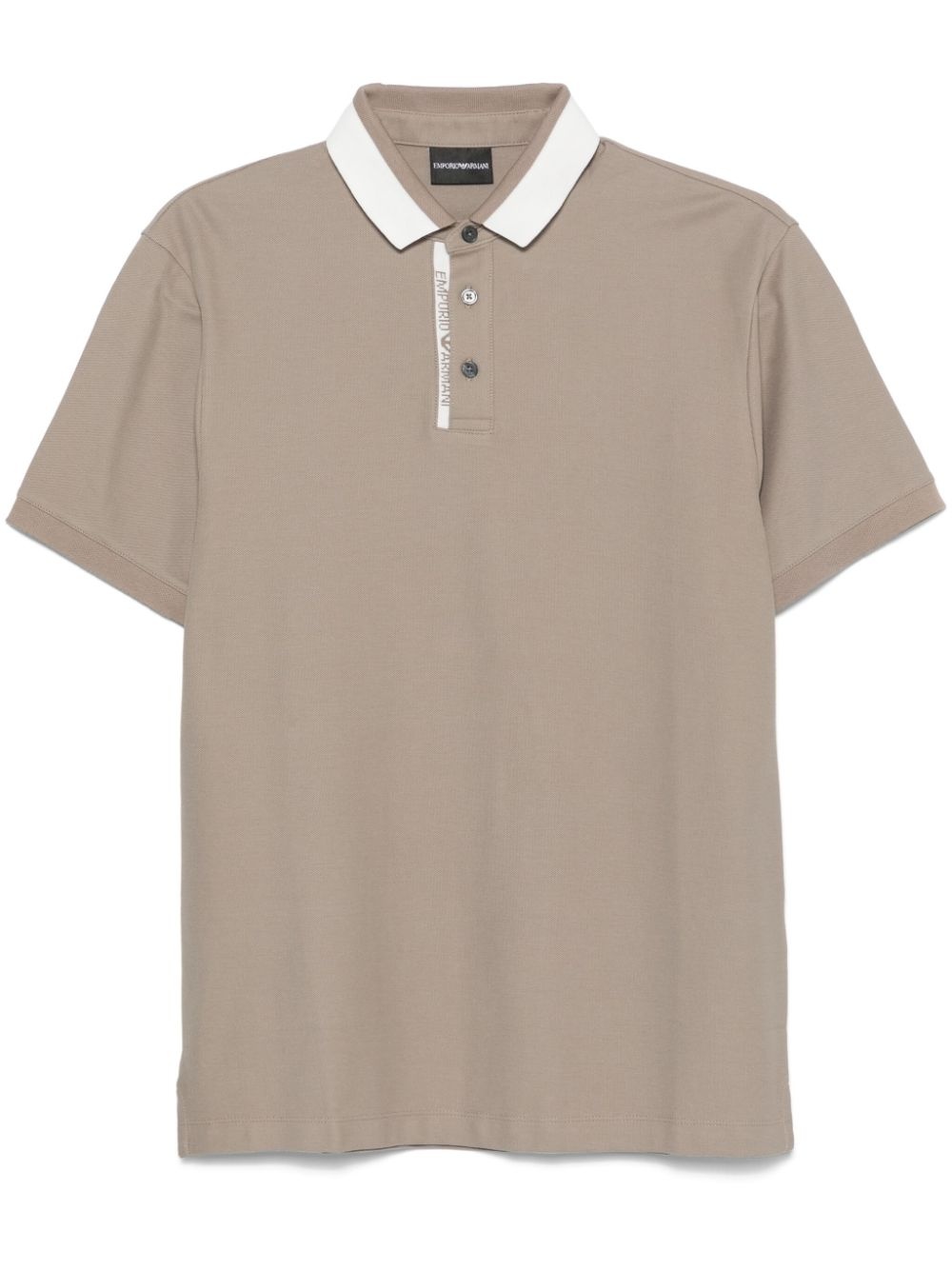 contrasting-trim polo shirt - 1