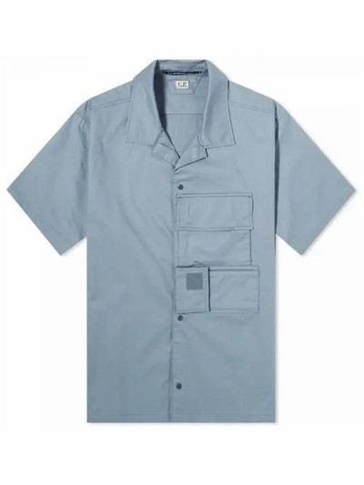 C.P. Company Metropolis Gabardine Short Sleeve Shirt Turbulence outlook