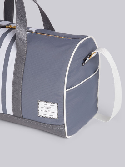Thom Browne Medium Grey Nylon 4-Bar Gym Bag outlook