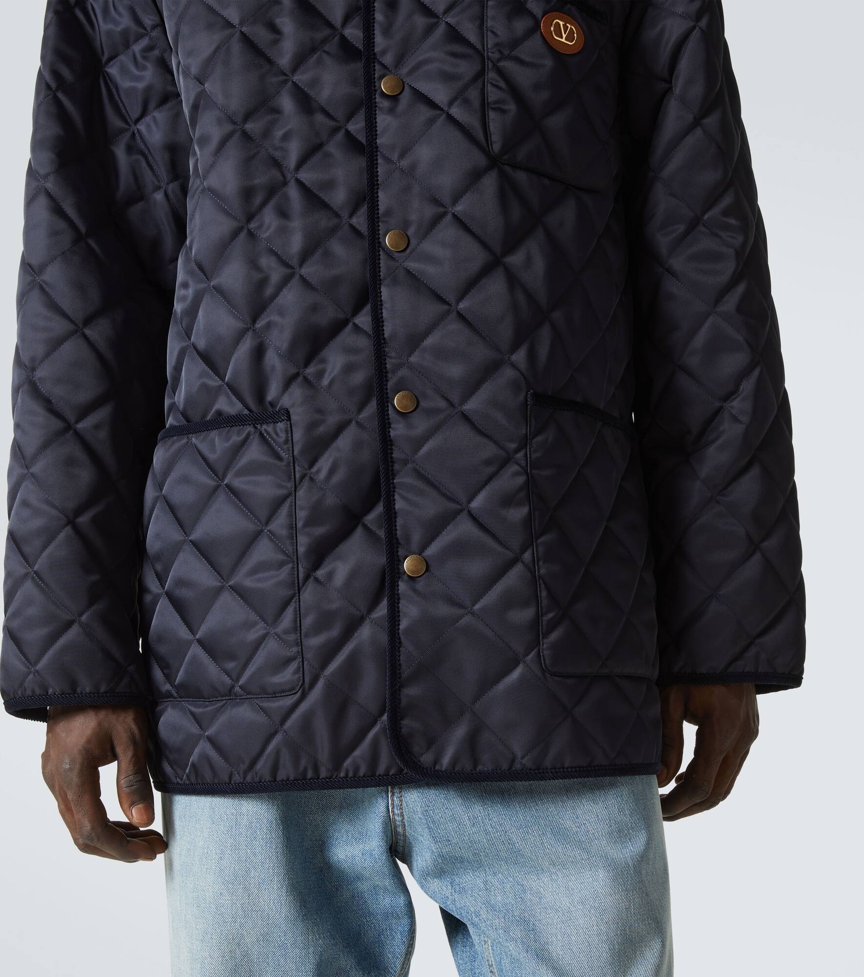 VLogo Signature quilted jacket - 7