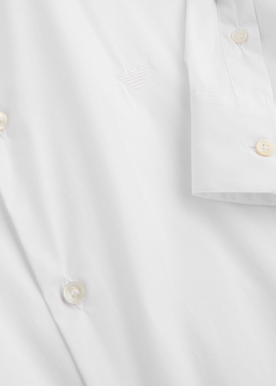 Emporio Armani Logo-embroidered Cotton-blend Shirt - 5