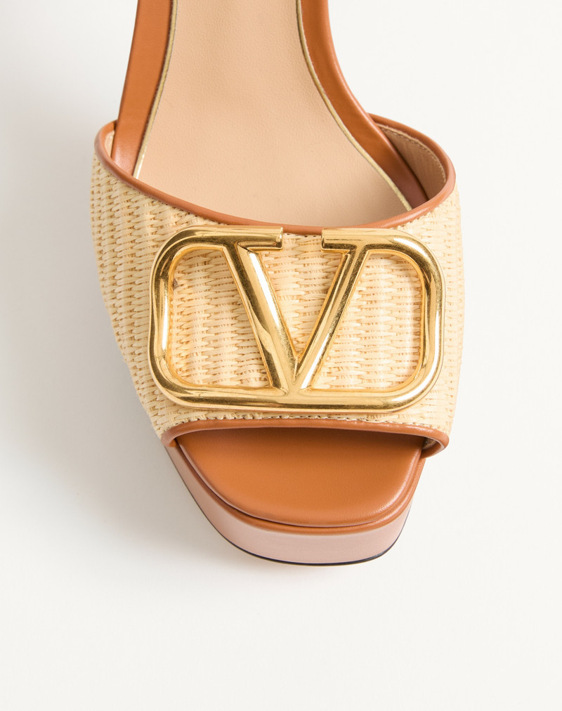 Valentino VLOGO SIGNATURE PLATFORM SANDAL IN RAFFIA 115MM outlook