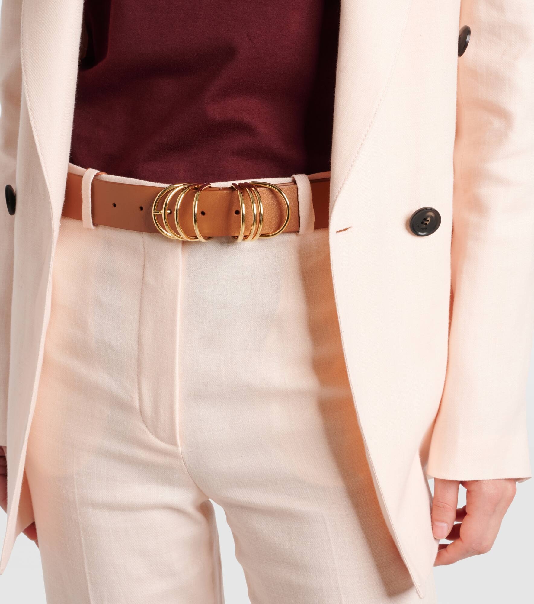 Embellished leather belt - 2