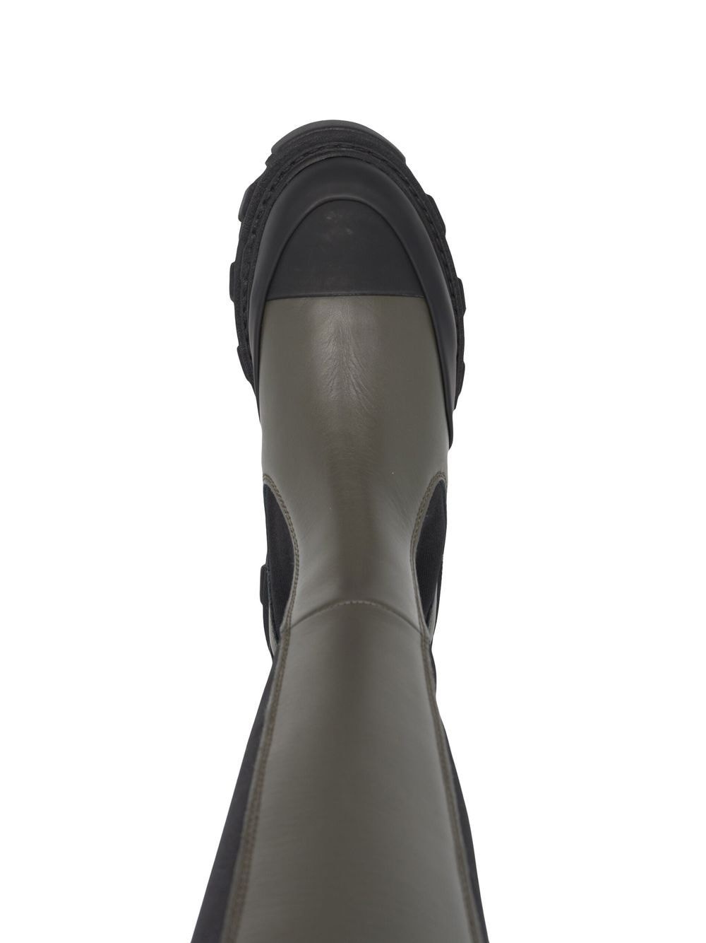 knee-high chunky leather chelsea boots - 4