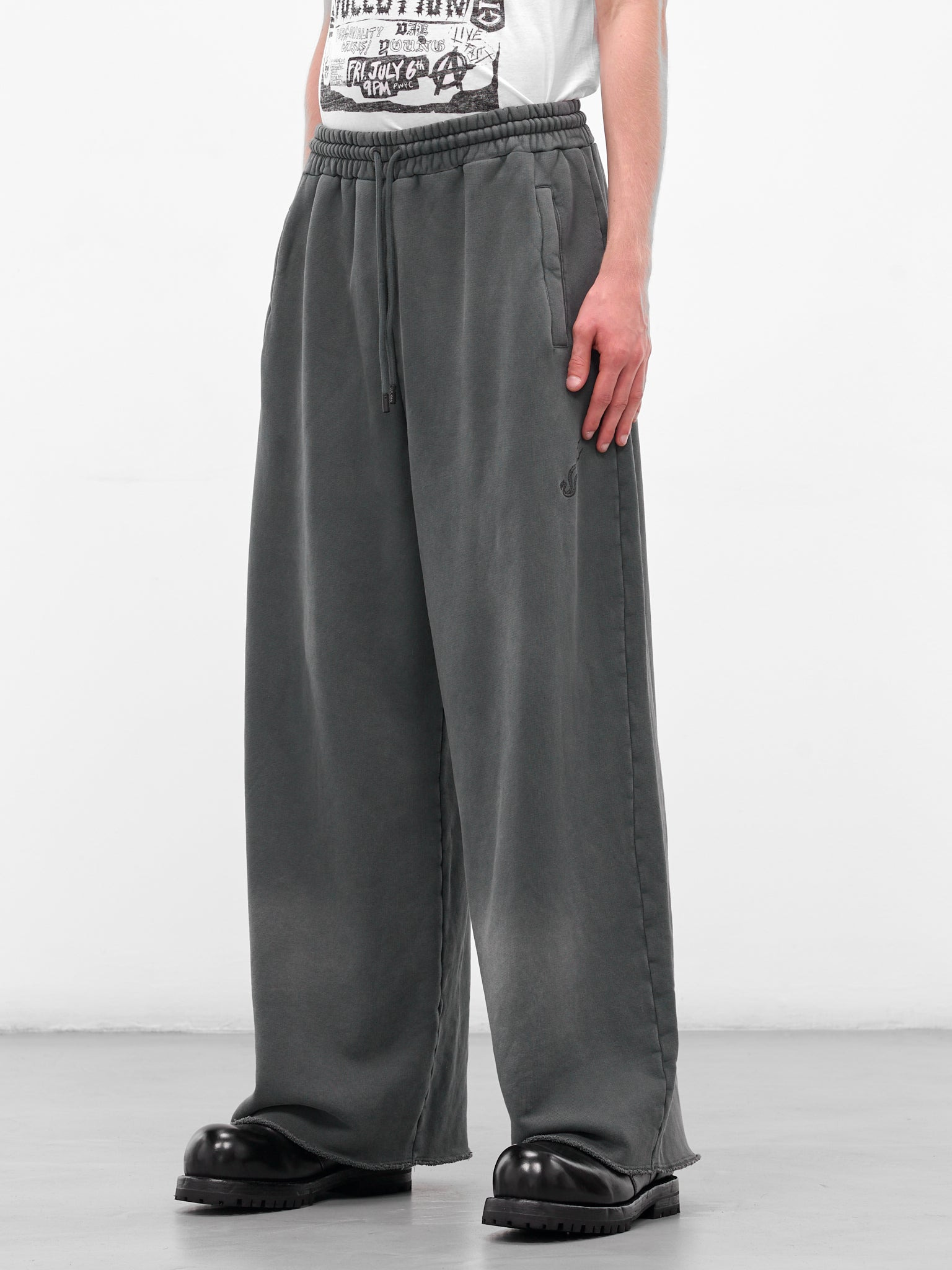 Gray Raw Cut Bontan Sweatpants - 2