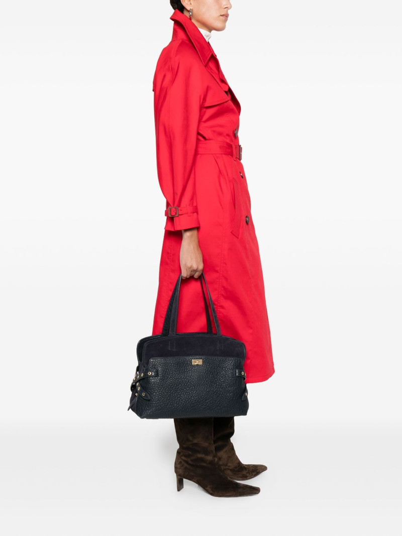 Anya Hindmarch grained-leather eyelet-detail tote bag outlook