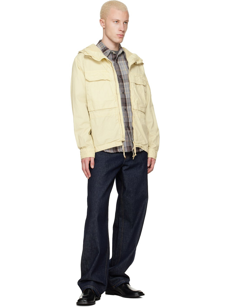 Beige Micro-Reps Hooded Lens Overshirt 5