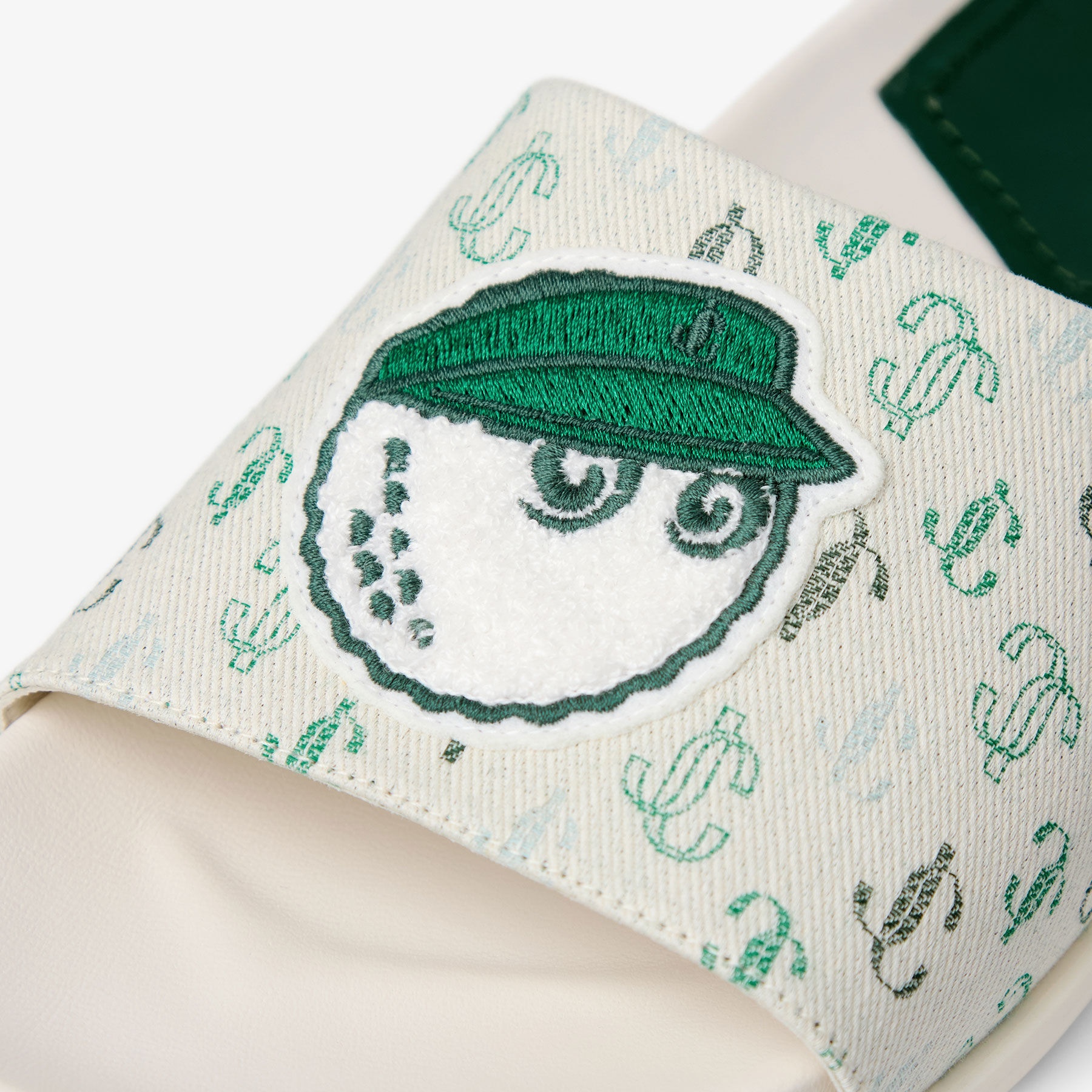 Jimmy Choo / Malbon 2.0 Slide F 
Monogram Embroidered Jacquard Slides - 4