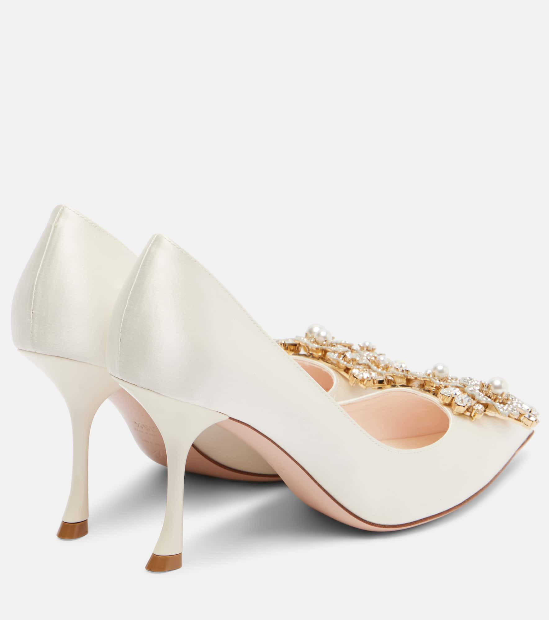 RV Bouquet 85 embellished satin pumps - 3