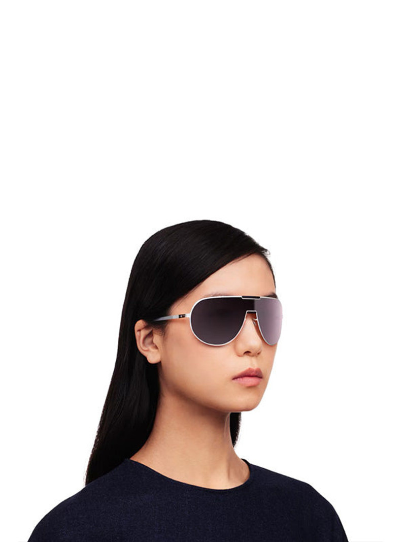 MYKITA X RIMOWA AVIATOR SUNSHIELD MR005 - WHITE SILVER/PITCH BLACK MULBERRY 8