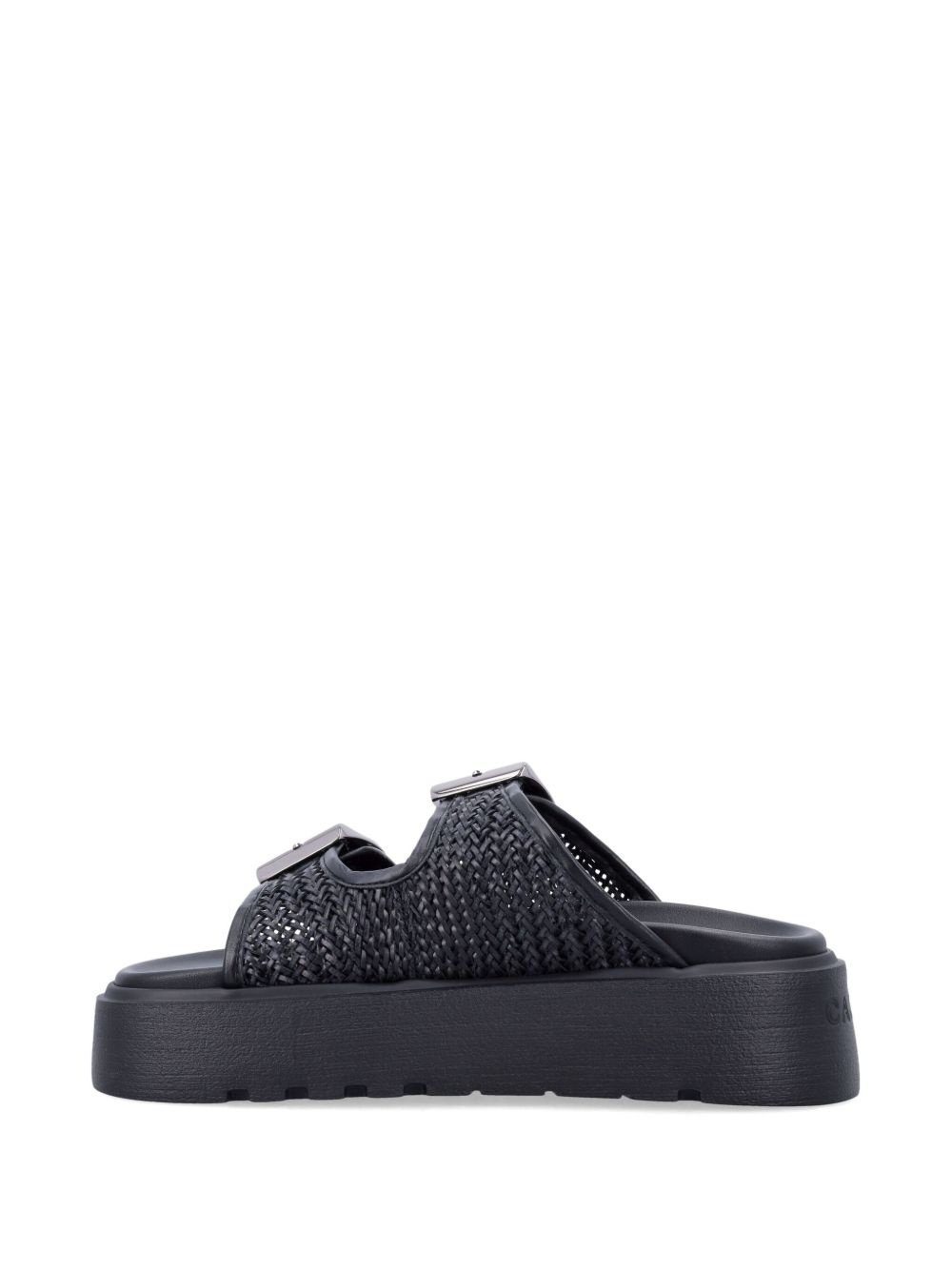 Birkly plaid-embellished platform sandals - 4