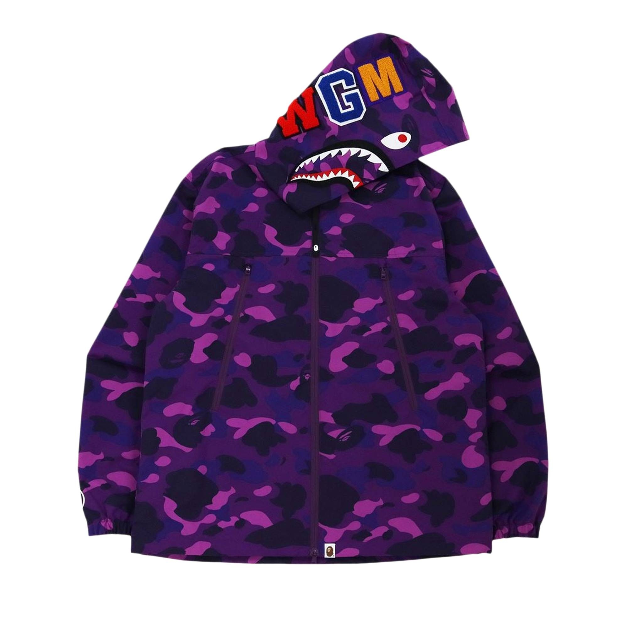 Bape shark jacket purple online