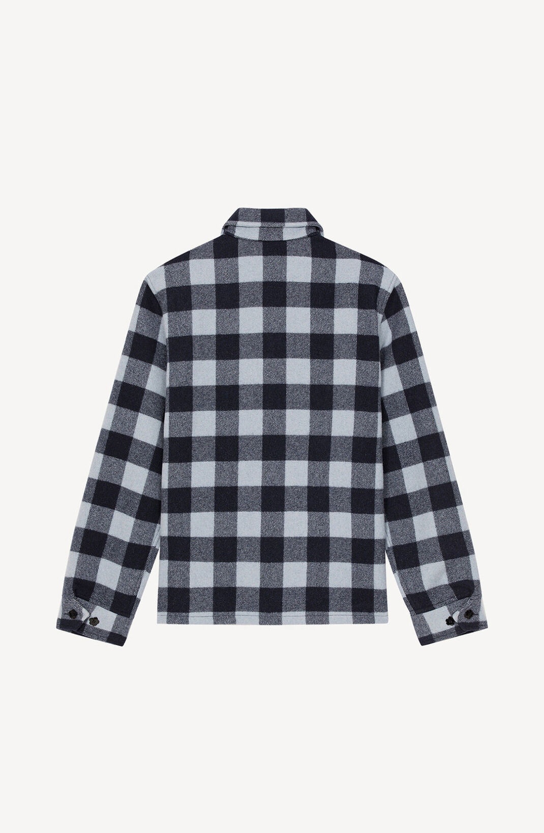 Check woollen overshirt - 2