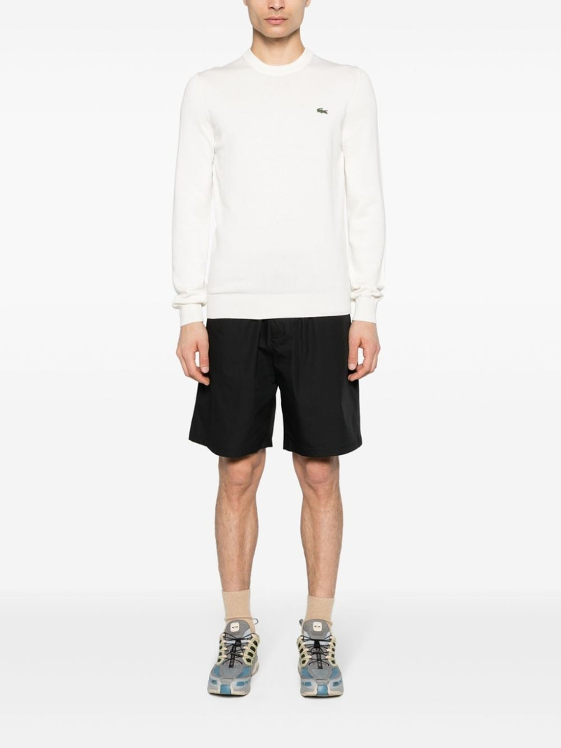 LACOSTE logo-patch ribbed-knit jumper outlook