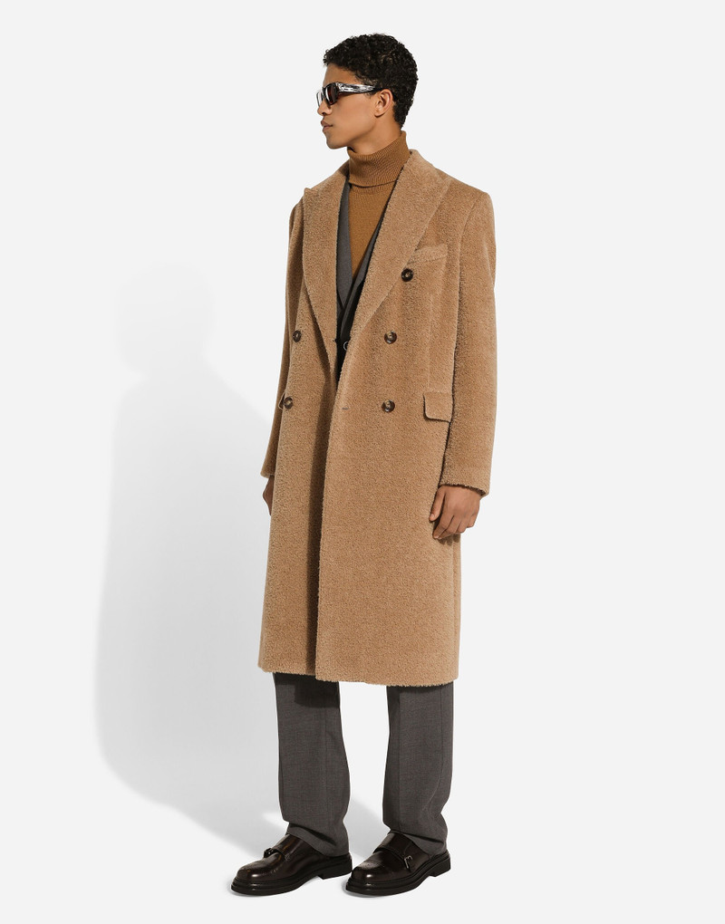 Dolce & Gabbana Double-breasted baby llama wool coat outlook
