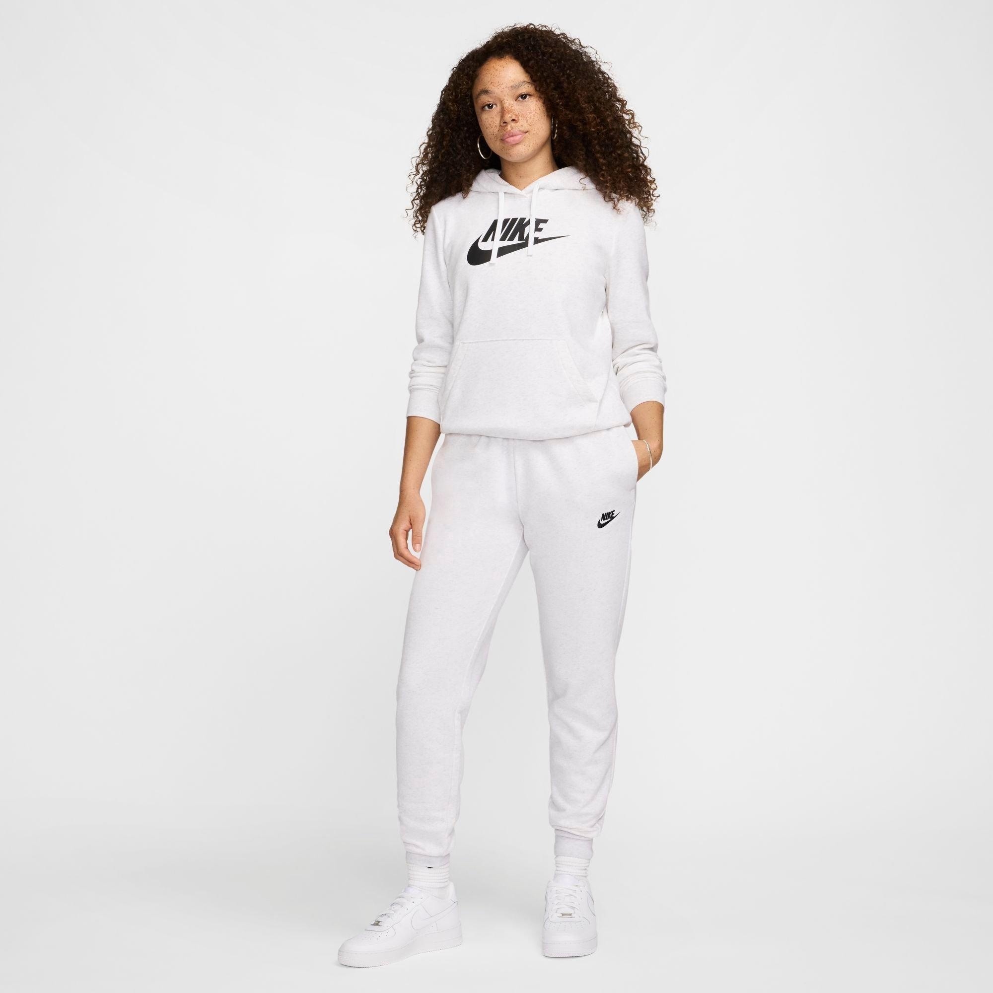 WOMEN'S NIKE SPORTSWEAR LOGO CLUB FLEECE PULLOVER HOODIE - 2