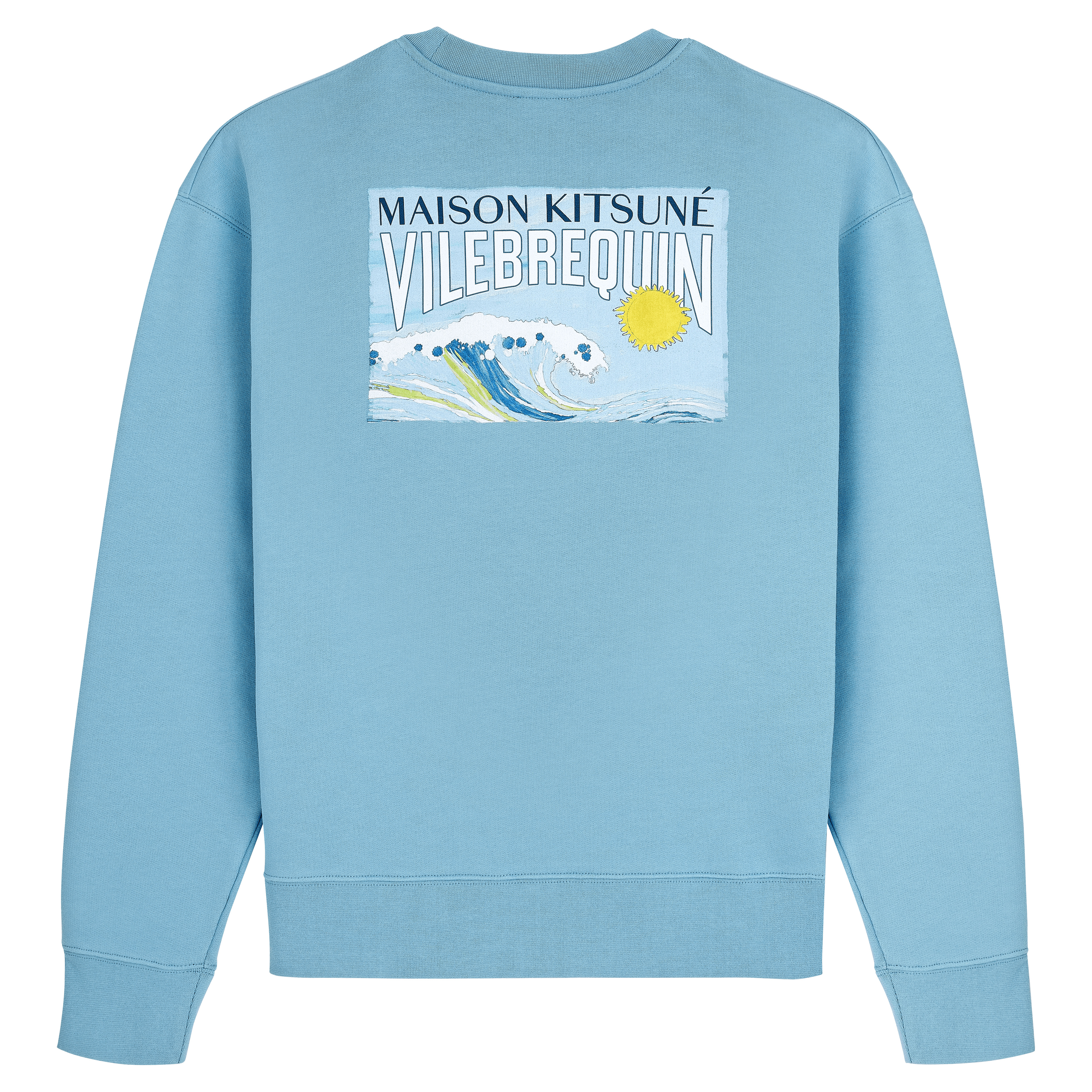 Unisex Cotton Crewneck Sweatshirt Wave - Vilebrequin x Maison Kitsuné - 2