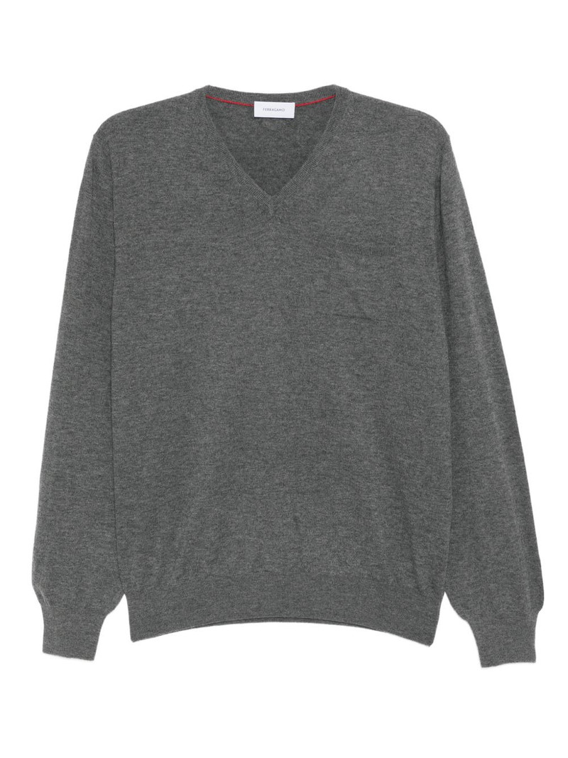 long-sleeve v-neck T-shirt 1