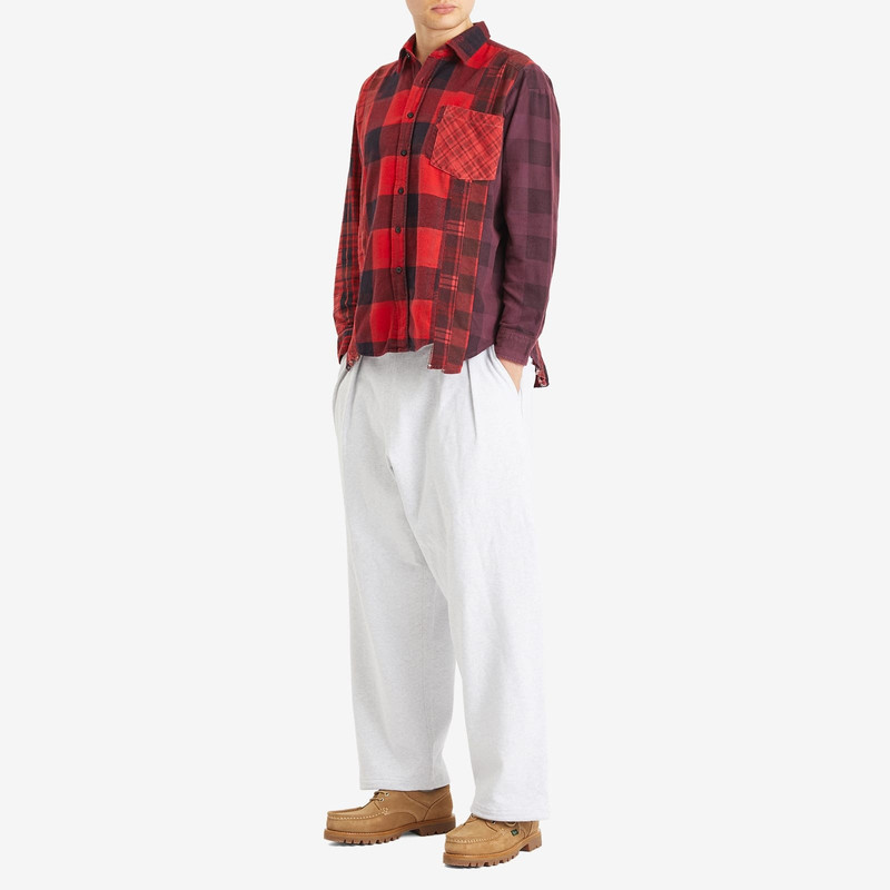 NEEDLES Needles 7 Cuts Wide Over Dyed Flannel Shirt outlook