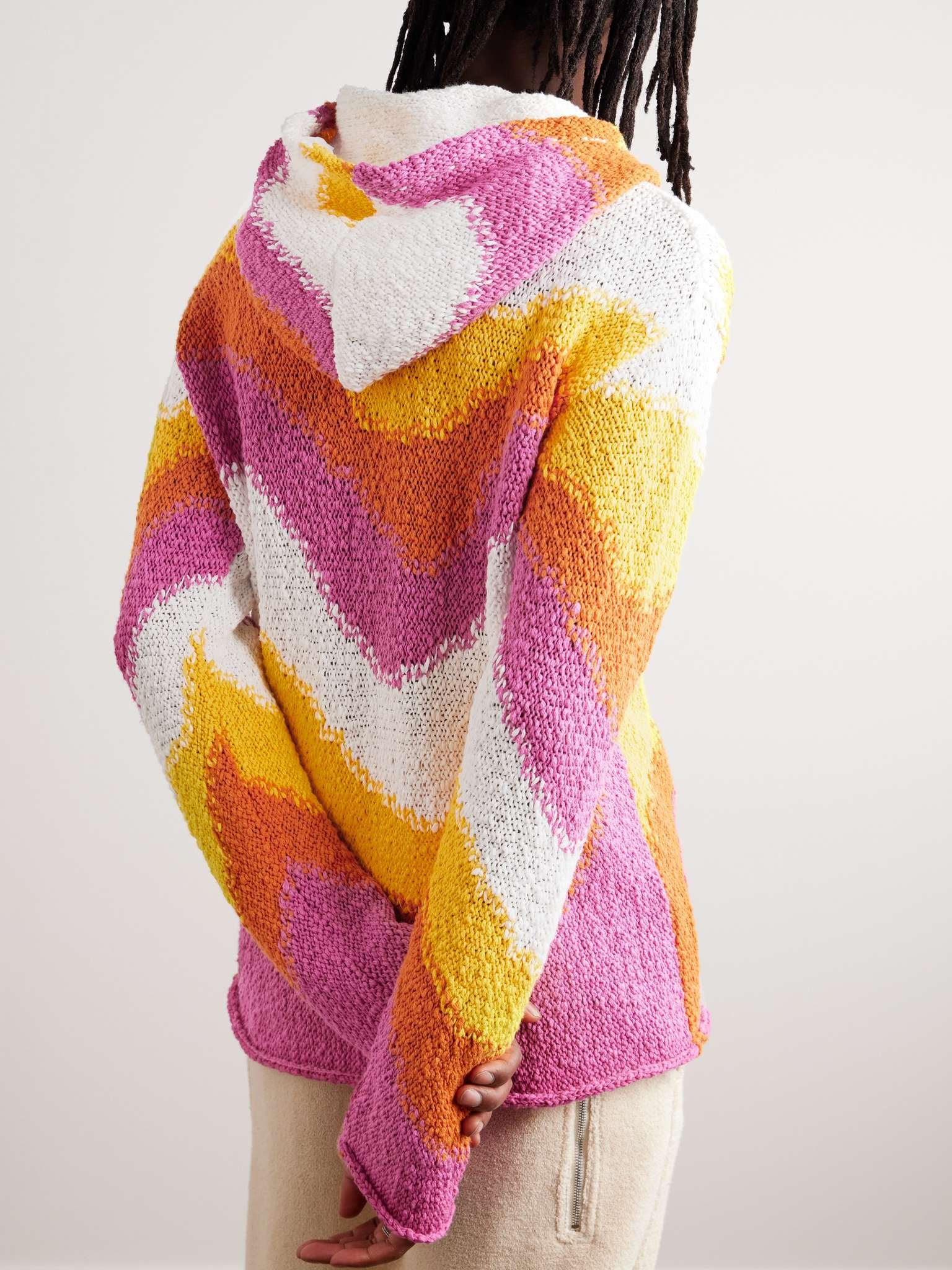 Crocheted Cotton Hoodie - 3