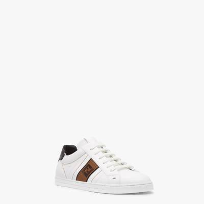 FENDI White leather low-tops outlook