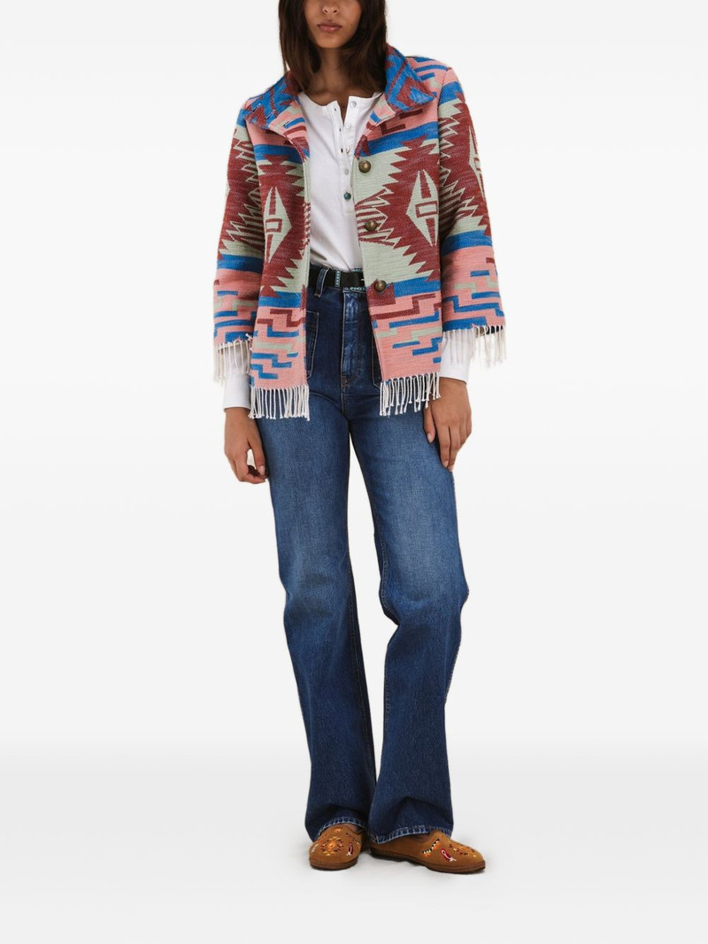 FORTELA fringed geometric cotton jacket outlook