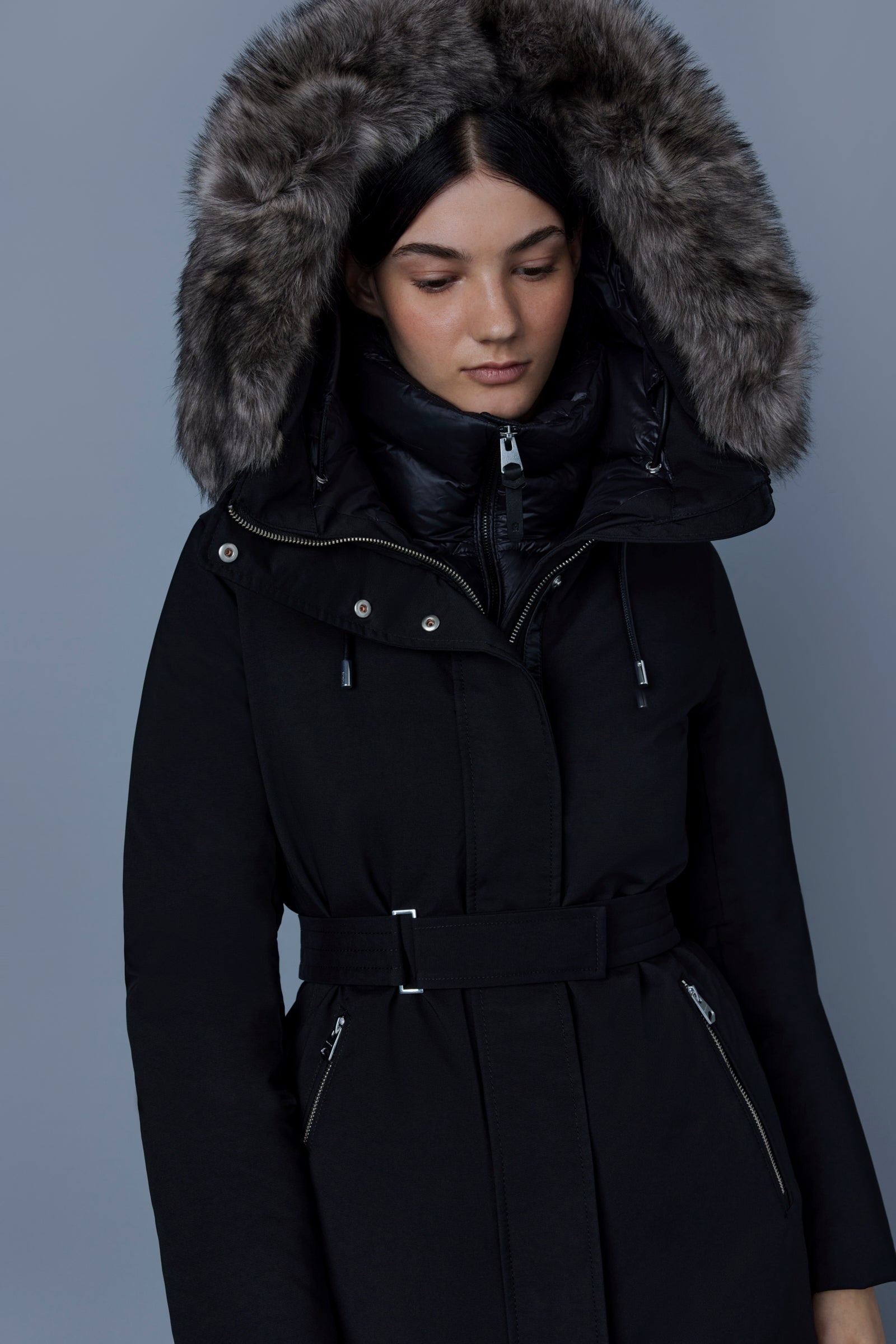 JENI 2-in-1 down parka with removable bib and sheepskin trim - 5