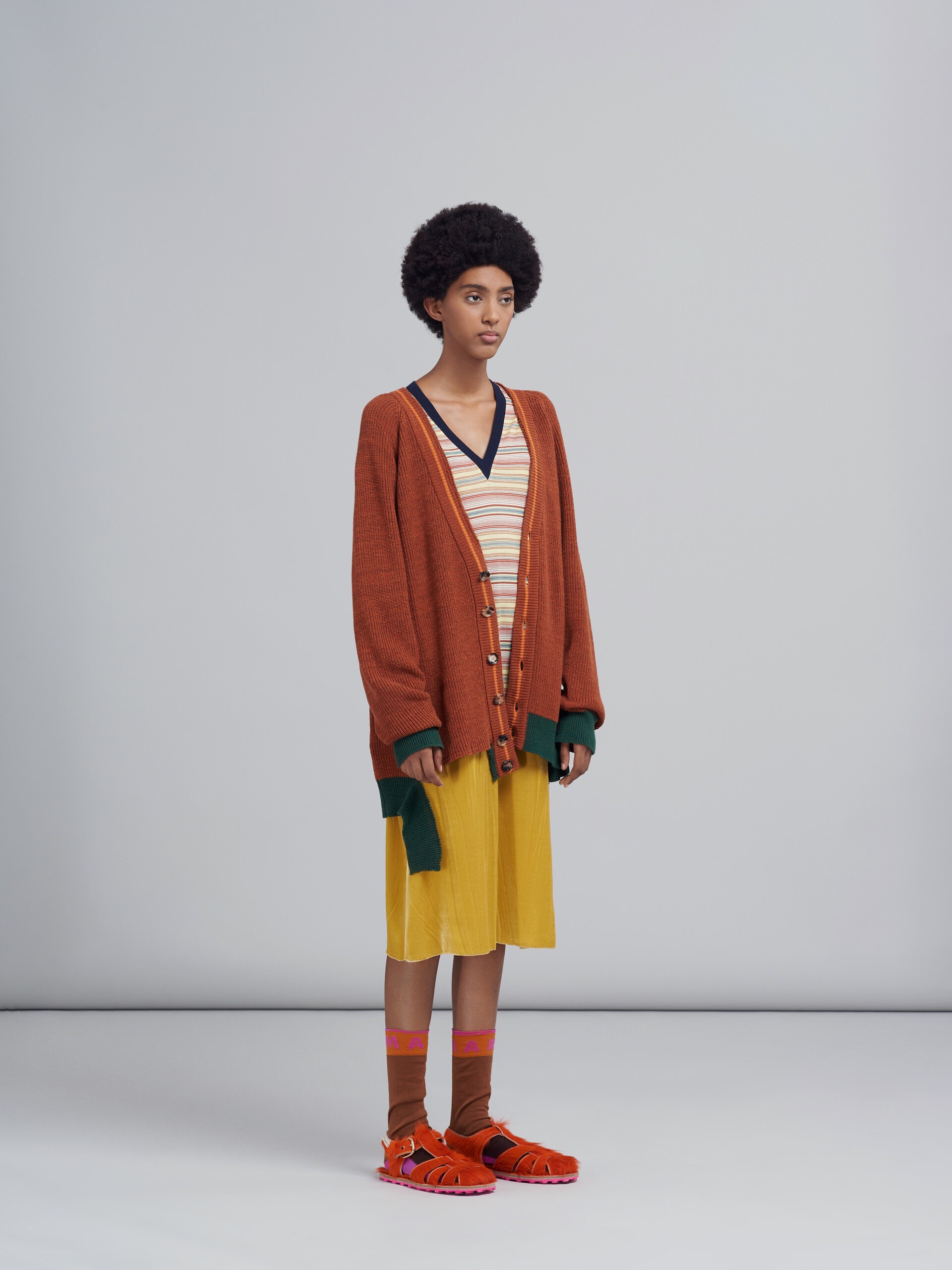 DRESS IN MIXED MATERIAL - 6