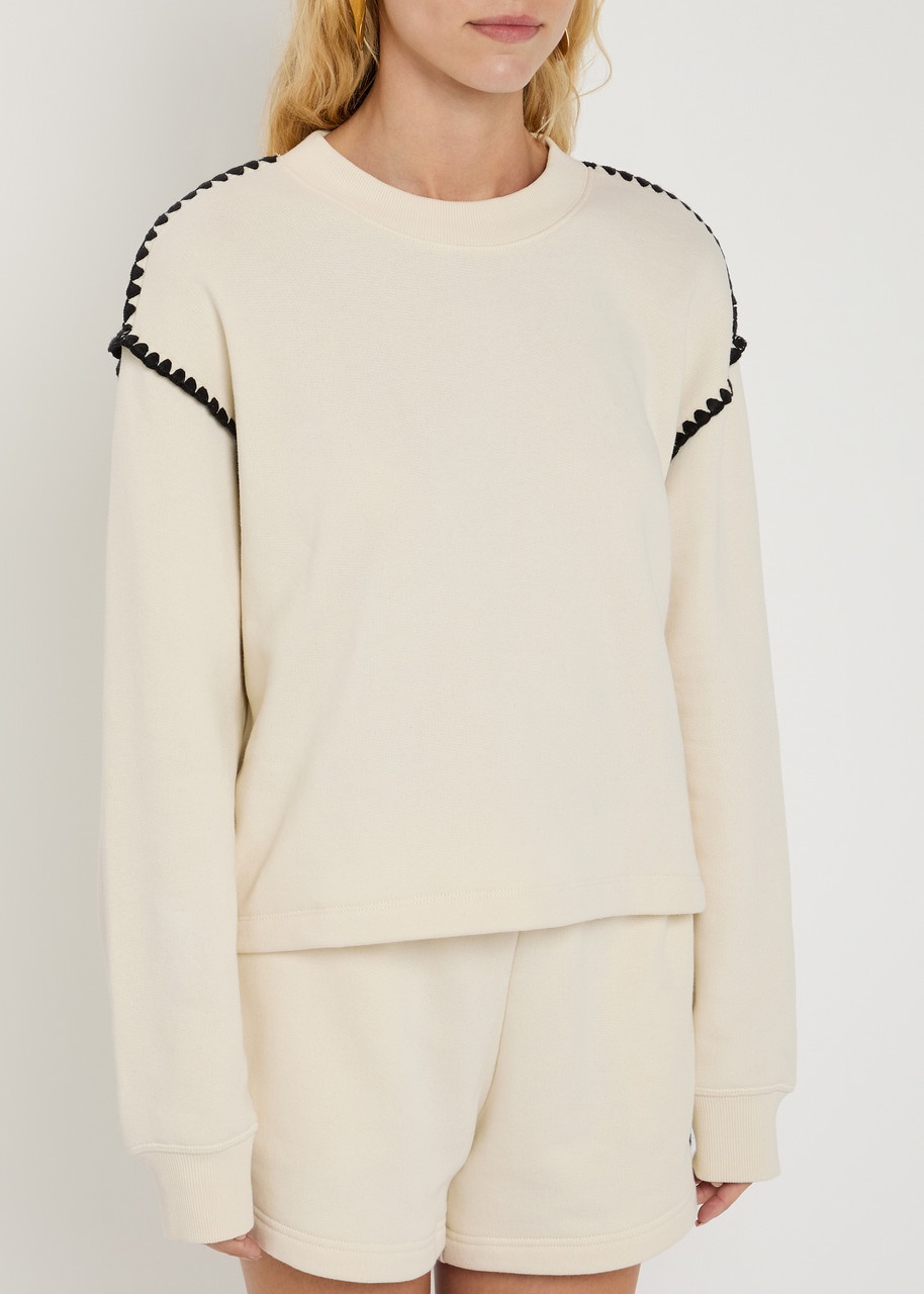 Rag & Bone Vintage Terry Blanket Stitch Cotton-blend Sweatshirt - 5