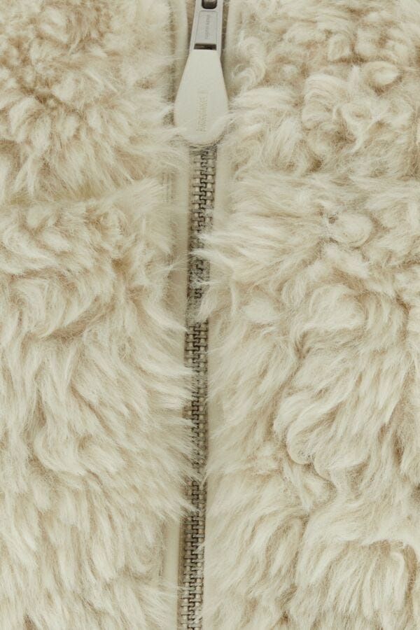 Ivory eco fur coat - 3