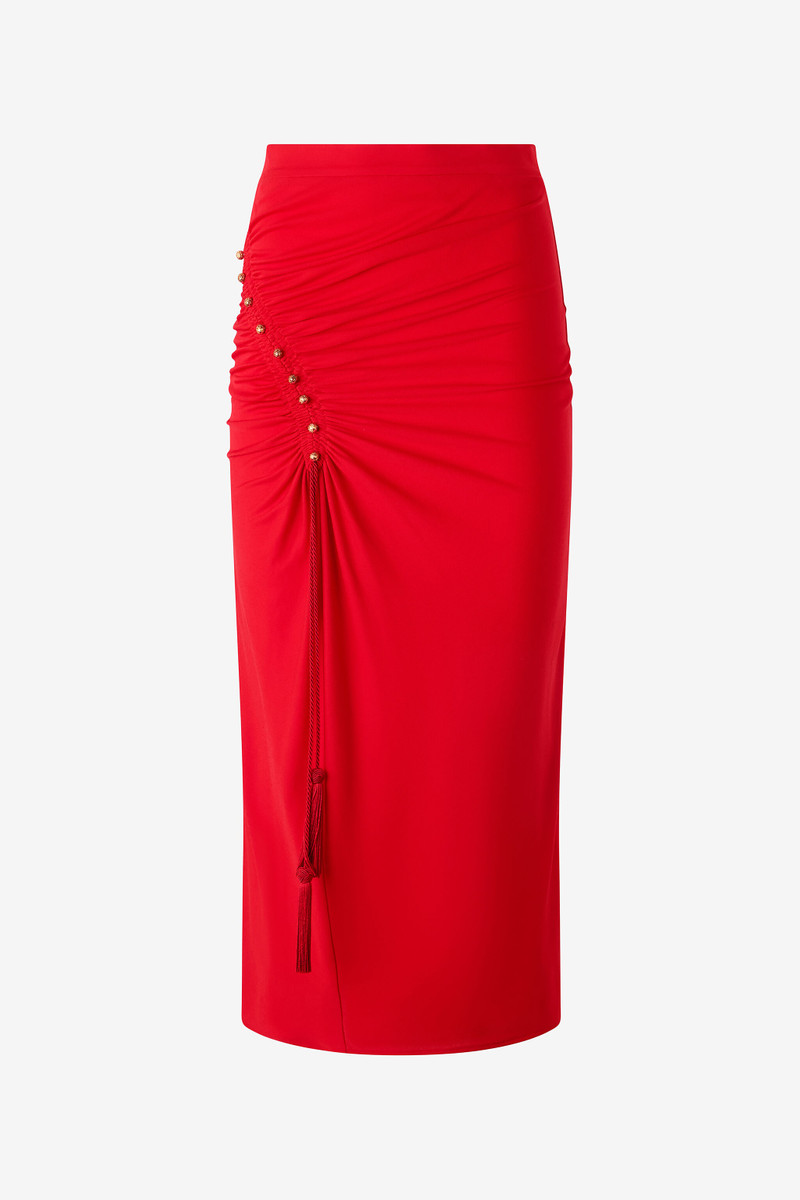 Midi Skirt With Ruched Detail 1